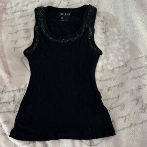 GUESS Sparkling Black Tank Top